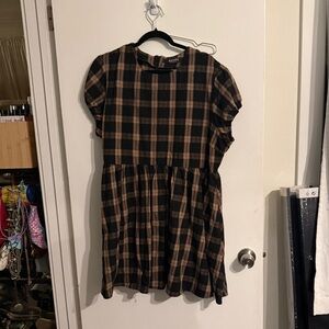 Disturbia Backspace Check mini dress size